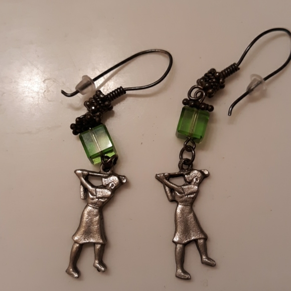 Unbranded Jewelry - Lady Golfer Dangle Earrings